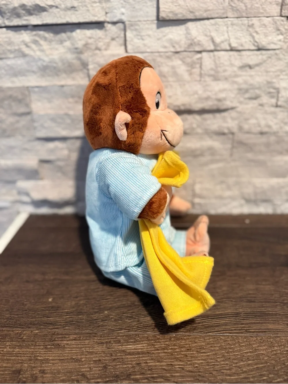 Curious Plush Monkey with Yellow Blanket - Licensed Character Stuffed Toy